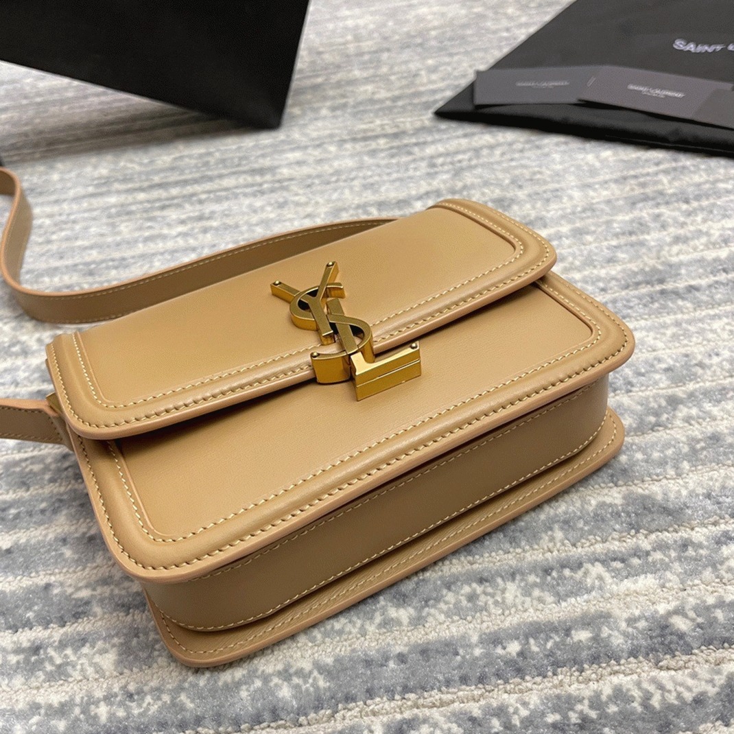 Replica Sa1nt Lau*nt Small Solferino Bag Dark Beige Calfskin
