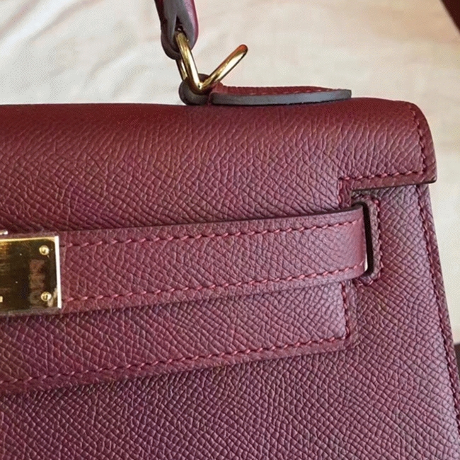 Bordeaux Epsom Copy H**me5 Kelly Sellier 28cm Premium Handbag