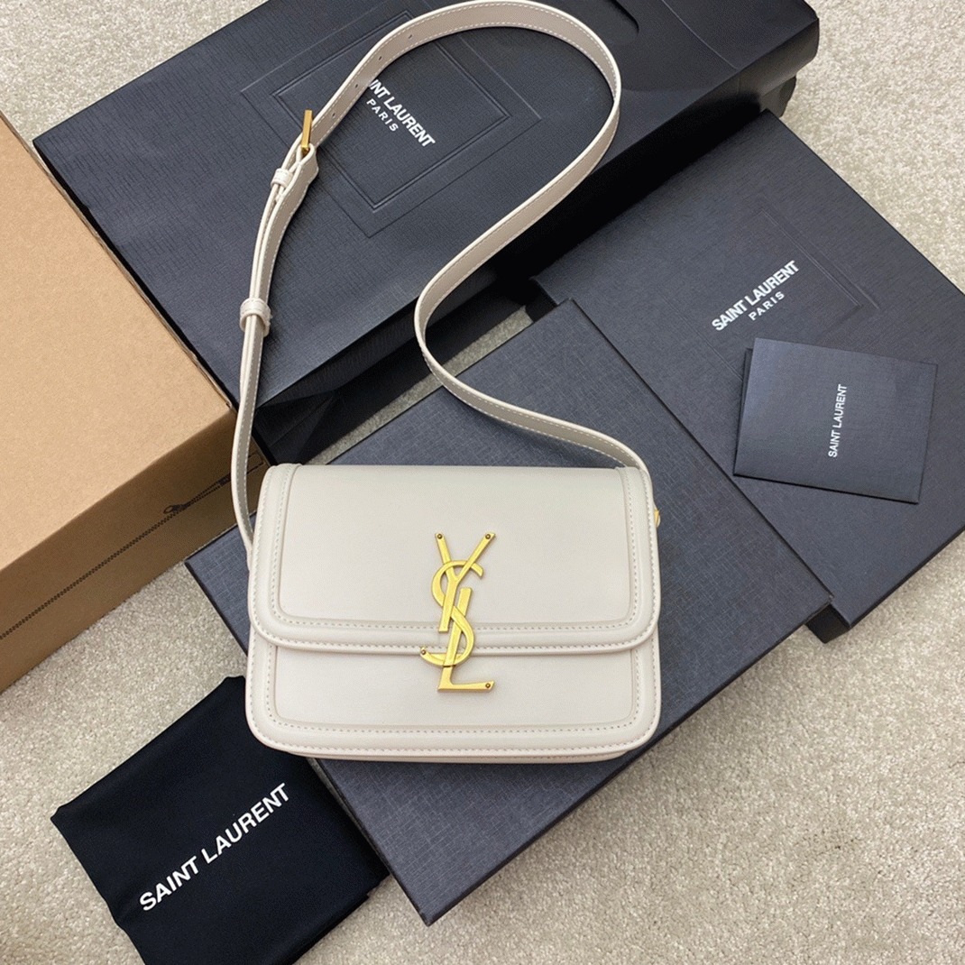 Replica Sa1nt Lau*nt Small Solferino Bag White Calfskin