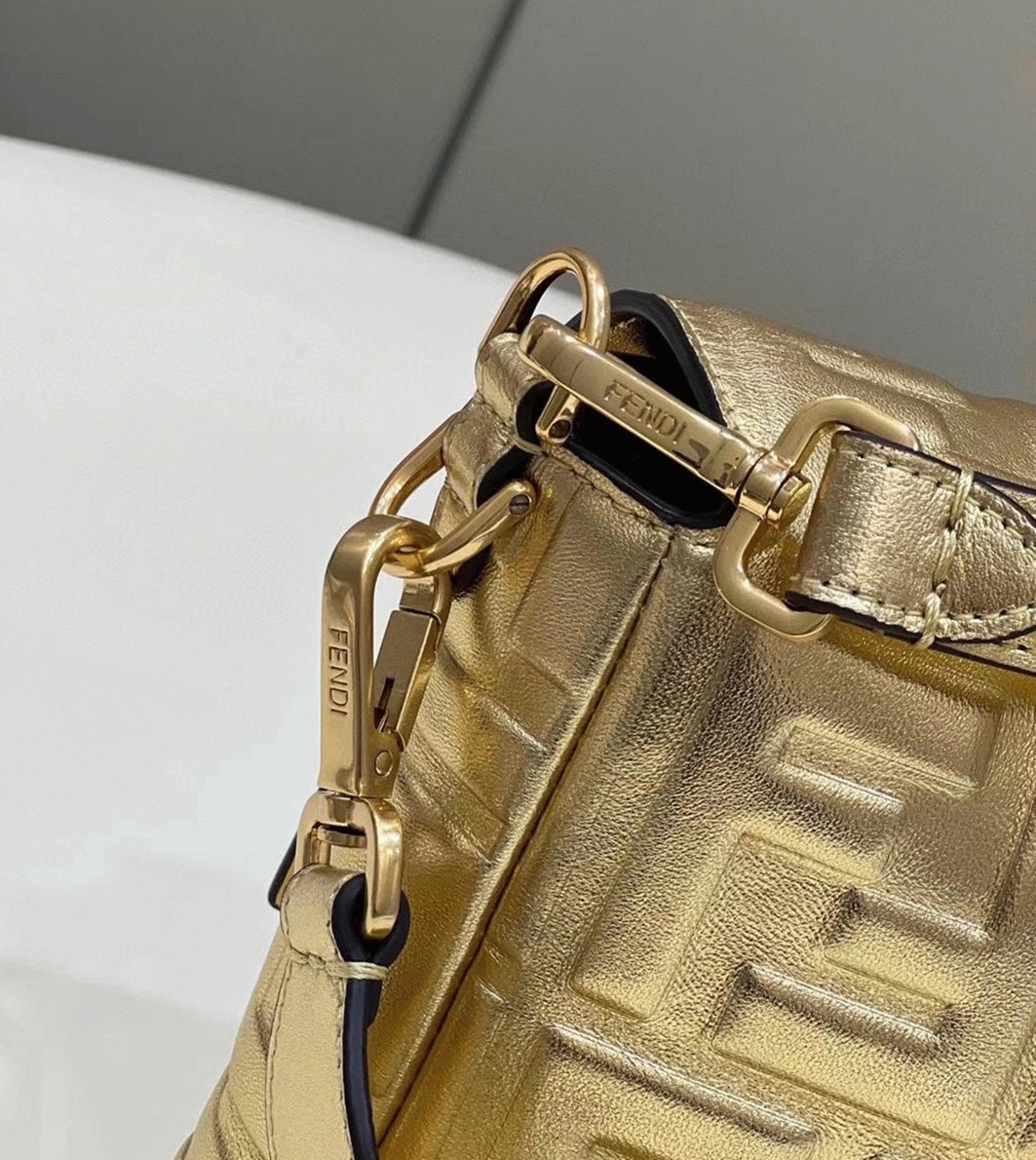 Top Quality Replica F**di Large Baguette Bag In Gold FF