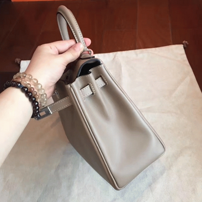 Grey Swift Knockoff H**me5 Retourne Kelly 25cm Luxe Tote