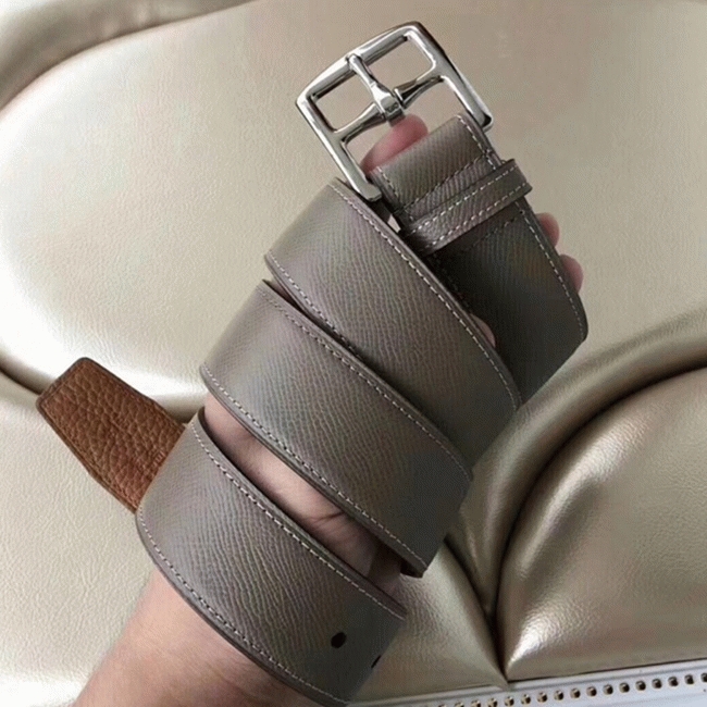 1:1 fake H**me5 Etriviere 40 belt in etoupe color