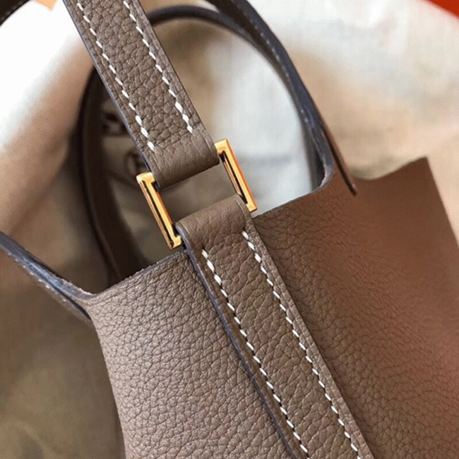 Taupe best replica H**me5 Picotin Lock 22cm handbag