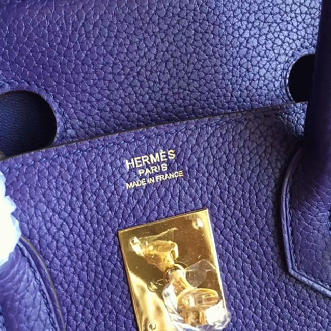 Iris Color Budget Knockoff H**me5 Birkin 30cm Bag