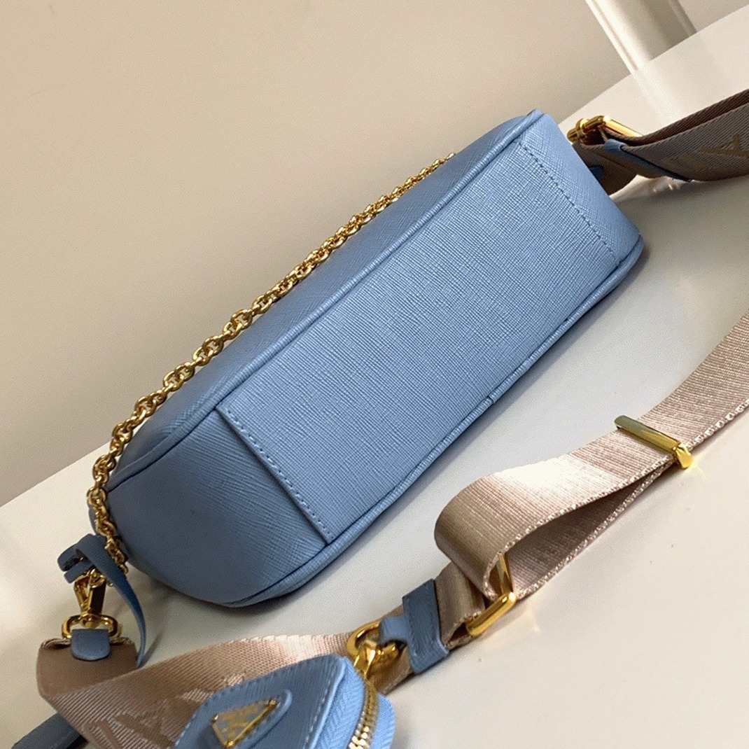 Pra*a Re-Edition Shoulder Bag Fake in Blue