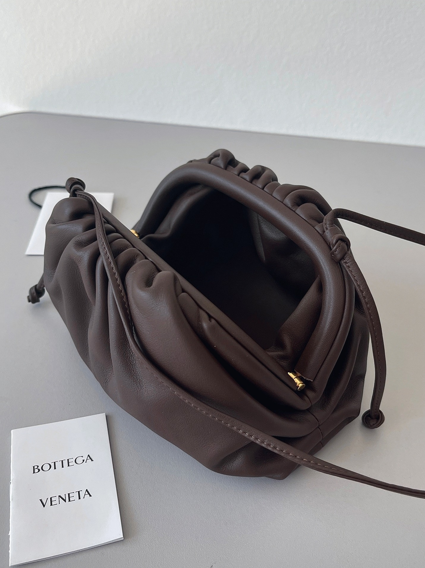 Imitation B0tt*ga Ven*ta Mini Pouch with Strap Grape