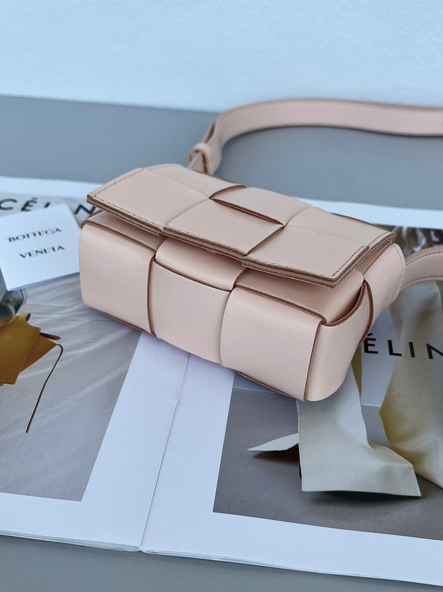 Top Quality Replica B0tt*ga Ven*ta Candy Cassette Bag In Melon Washed