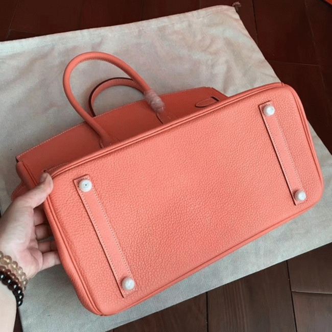 Crevette Shade Premium Knockoff H**me5 Birkin 35cm Bag