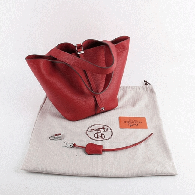 Red replica H**me5 Picotin Lock handbag