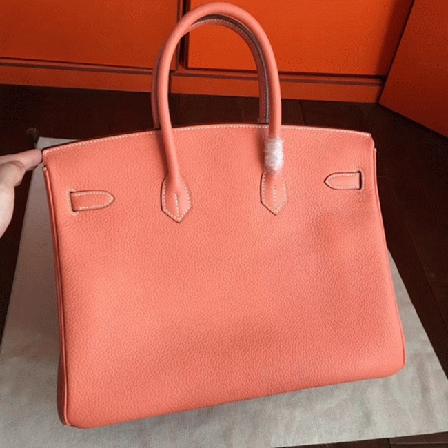 Crevette Shade Premium Knockoff H**me5 Birkin 35cm Bag