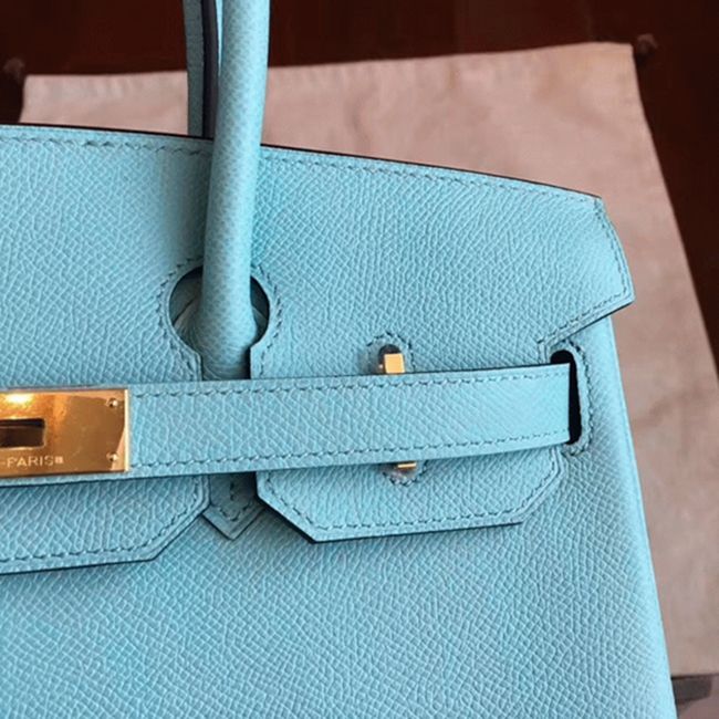 Blue Atoll Imitation Luxury H**me5 Birkin 30cm Tote
