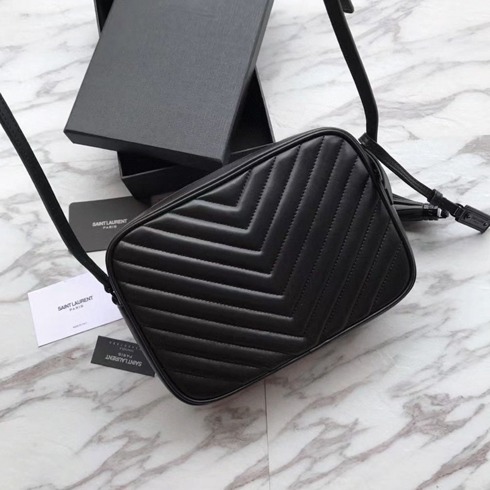 Fake Sa1nt Lau*nt Lou Camera Bag Black