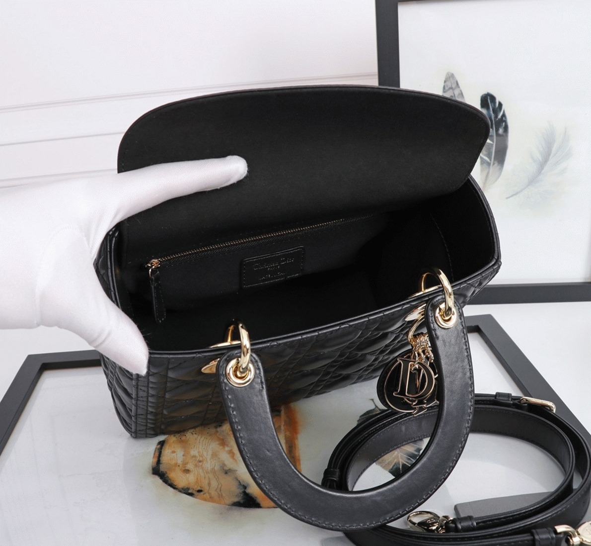 D10r Lady D10r Medium Bag Replica in Black
