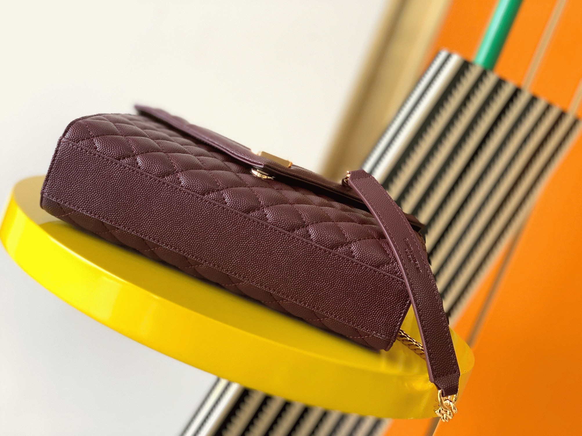 Fake Sa1nt Lau*nt Envelope Medium Bag Bordeaux
