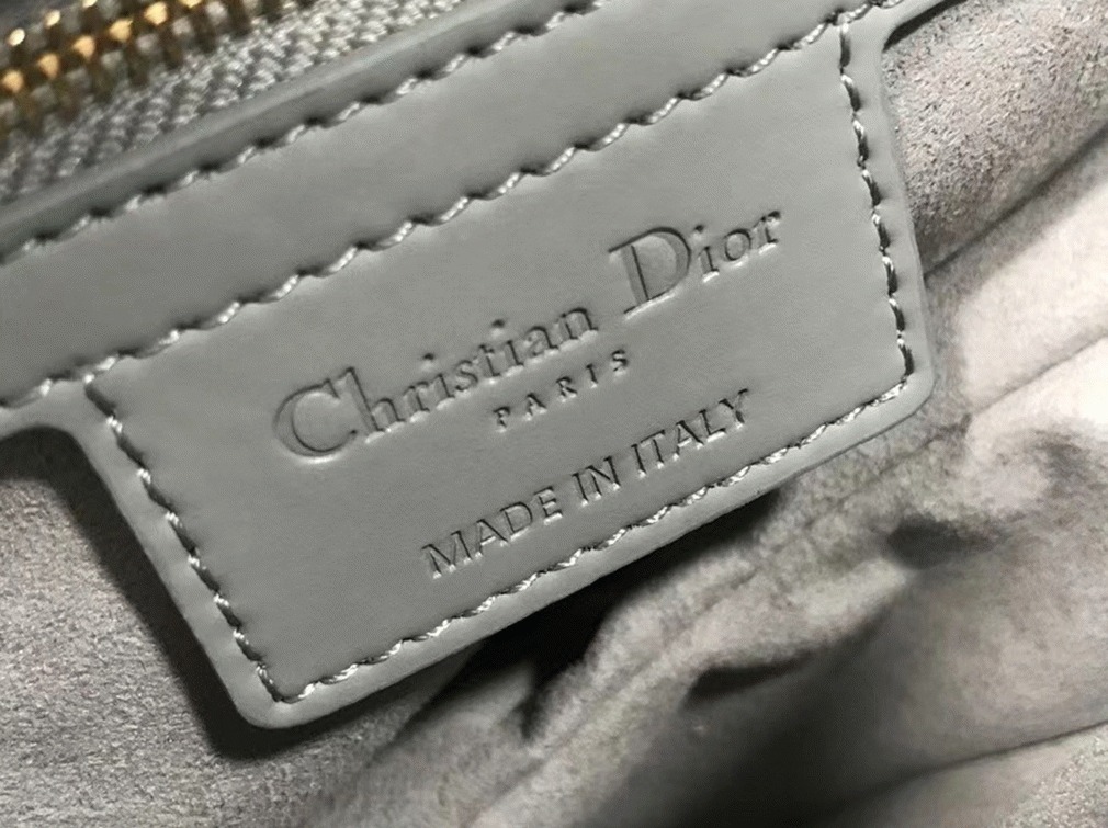 D10r Saddle Bag Faux in Grey Ultramatte Calfskin