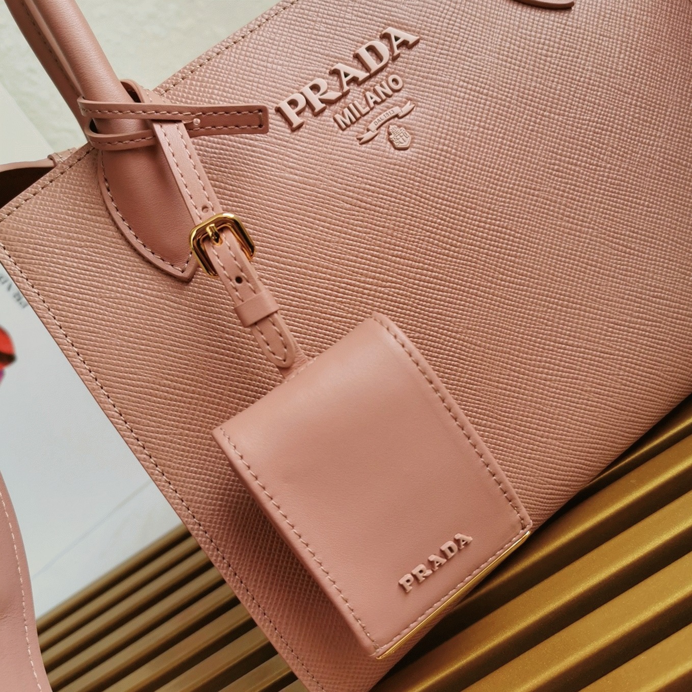 Pink Pra*a Monochrome Mini Bag Fake Version