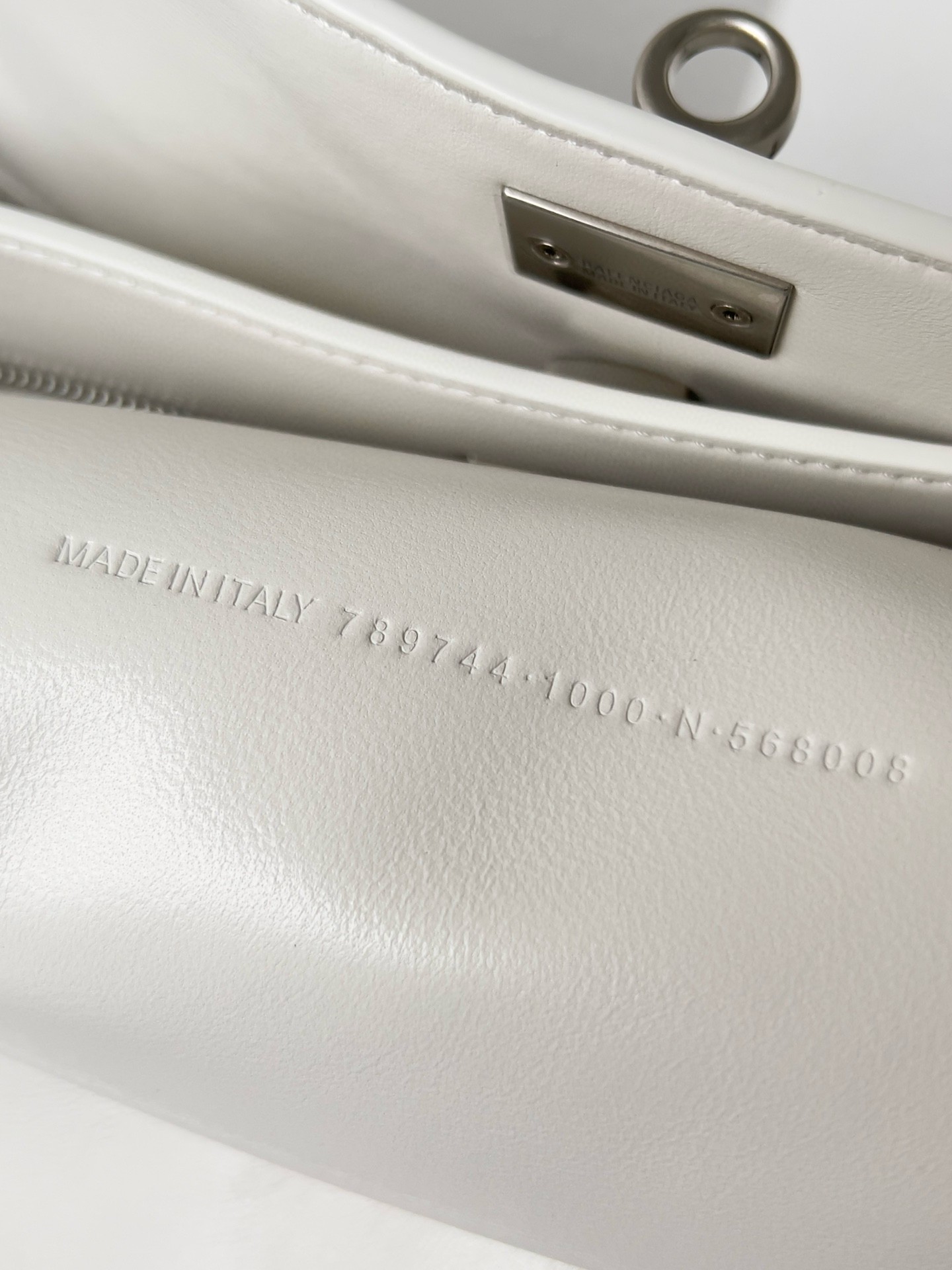 Knockoff Ba1en*iaga Rodeo Large Bag White Crocodile Embossed Calfskin