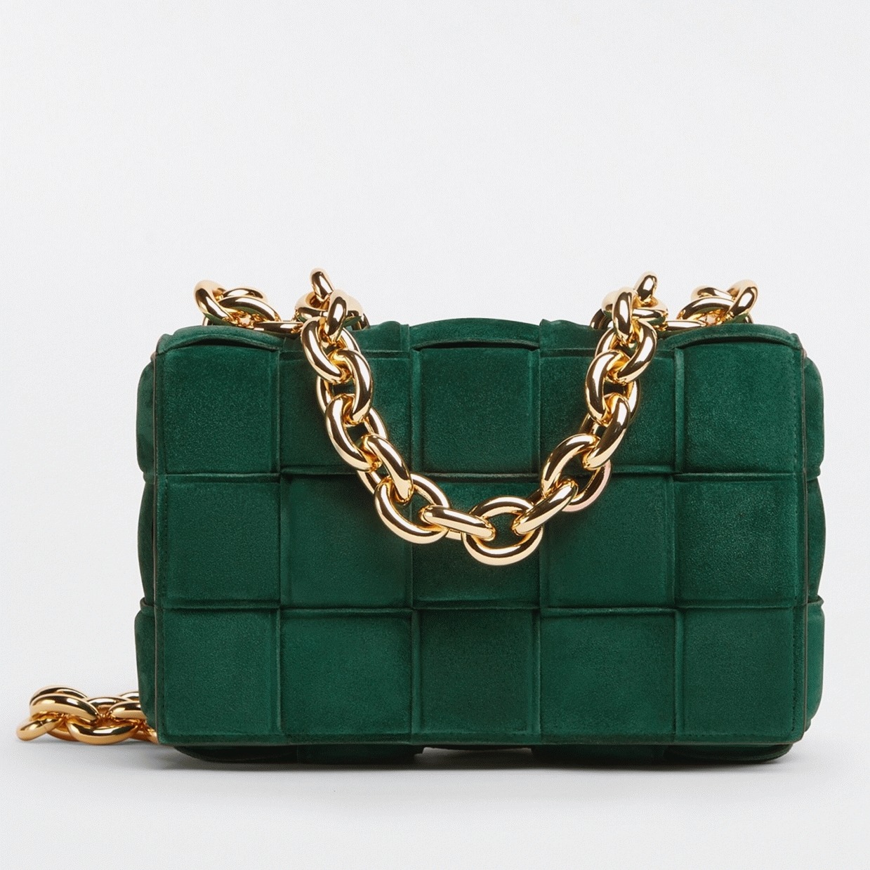 Top Quality Fake B0tt*ga Ven*ta Chain Cassette Bag In Green