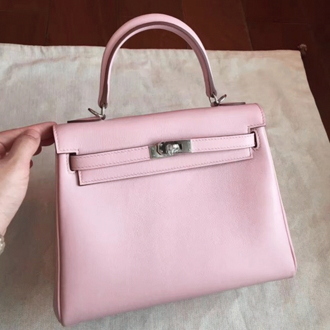 Rose Dragee Swift Replica H**me5 Kelly 25cm Graceful Bag