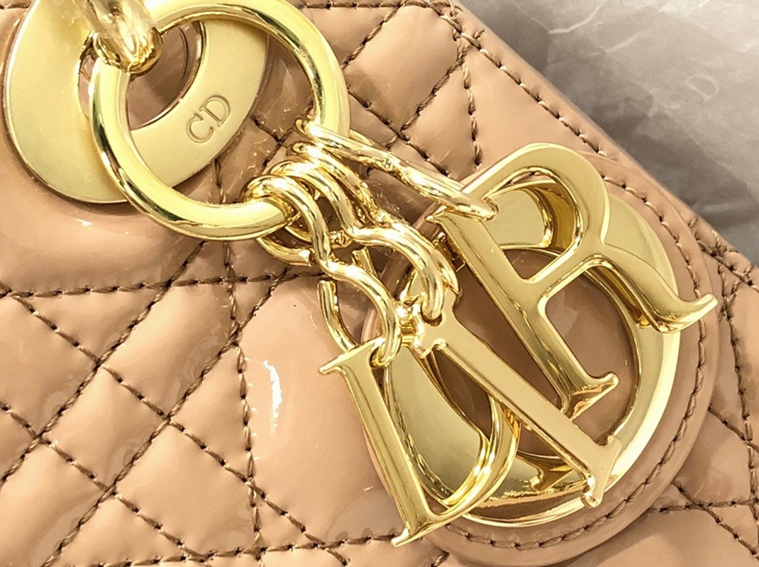 D10r Lady D10r Mini Chain Bag Fake in Nude