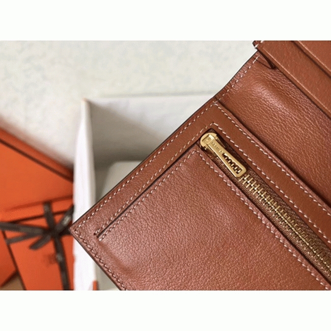 Gold Swift Fake Luxury H**me5 Bearn Wallet