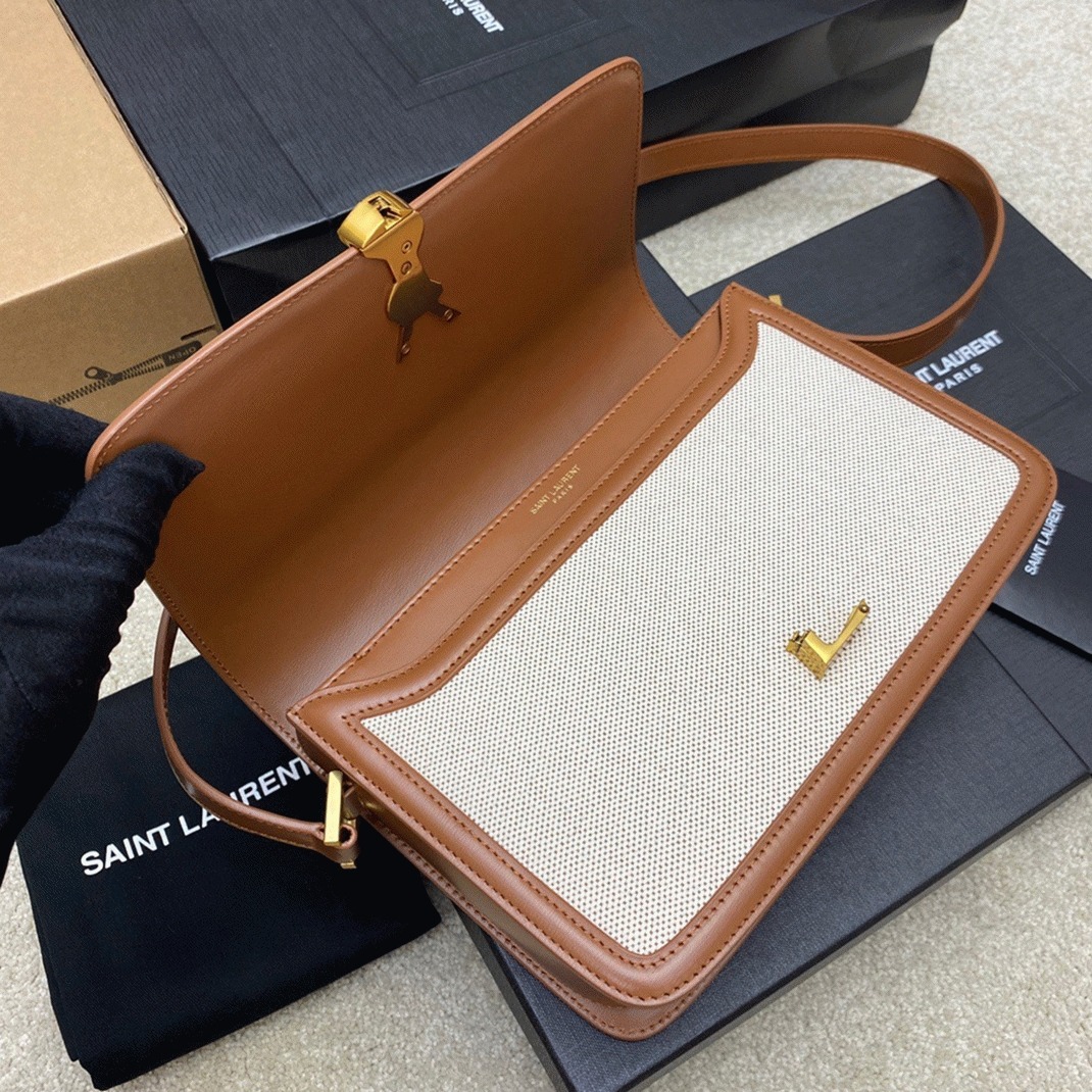 Fake Sa1nt Lau*nt Medium Solferino Bag Canvas
