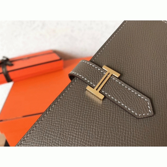 Taupe Epsom Fake H**me5 Bearn Wallet