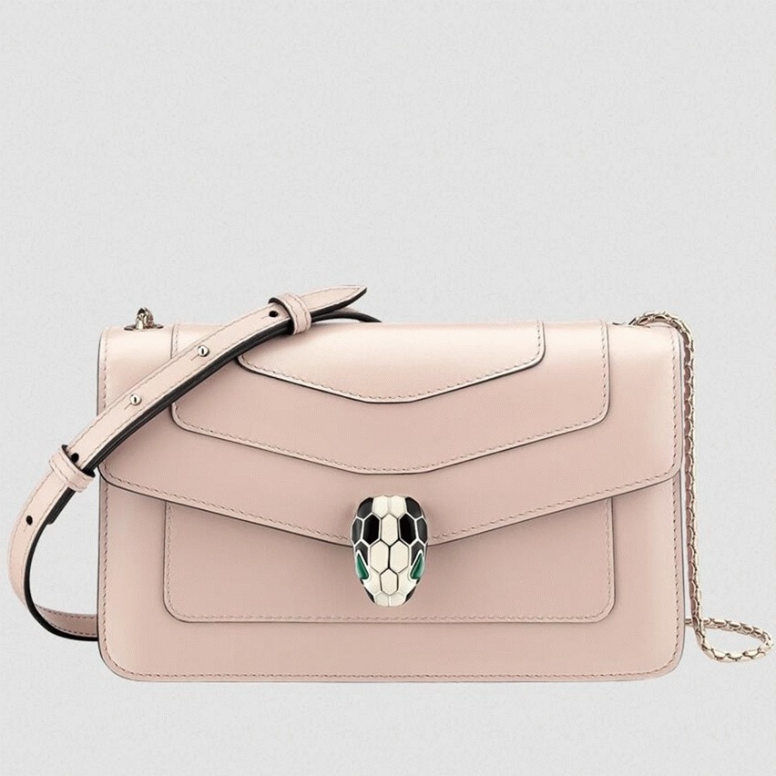 Replica Bv1g*ai Serpenti Forever Small Cross-body Bag Beige Calfskin