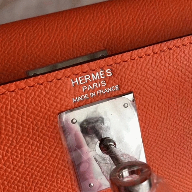 Orange Epsom Replica H**me5 Kelly Sellier 28cm Bright Handbag