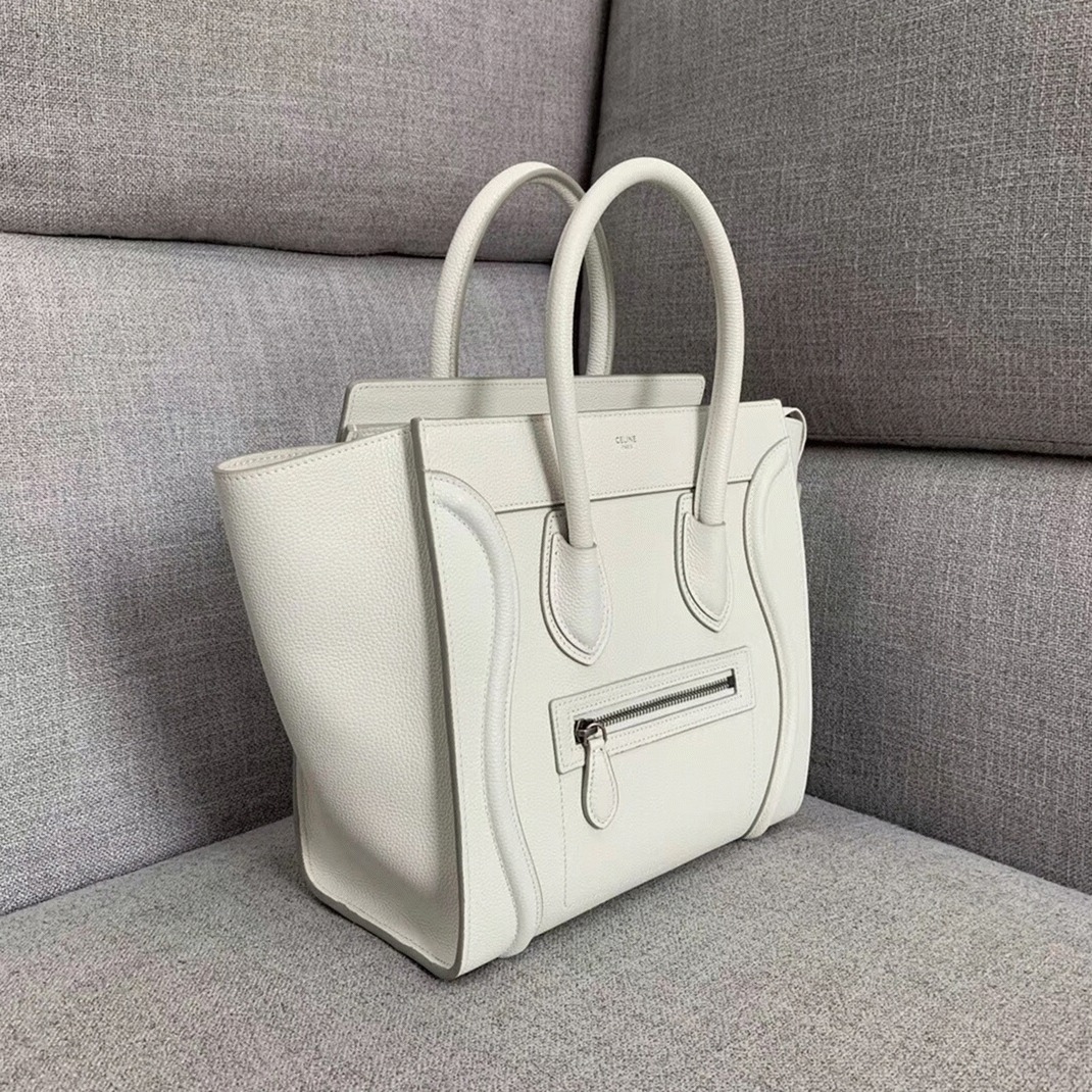 Ce1i*e Micro Luggage Tote Bag Fake in White