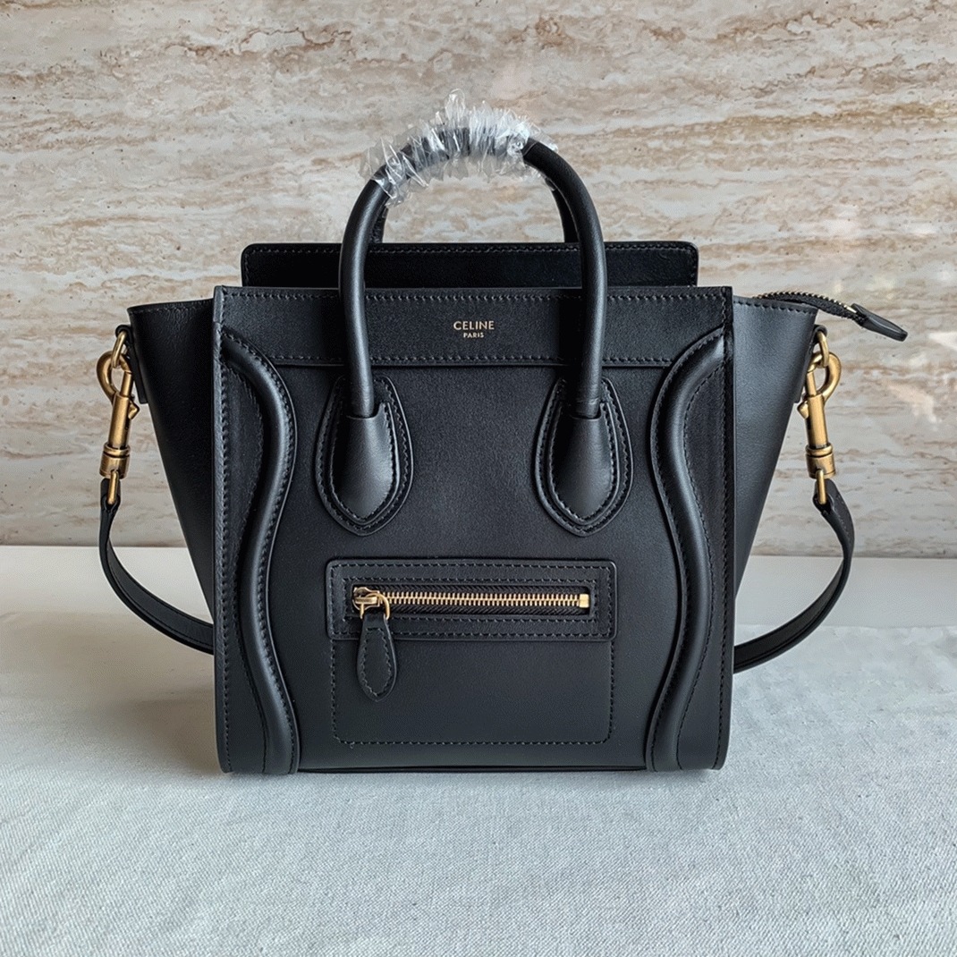 Ce1i*e Nano Luggage Tote Bag Replica in Black