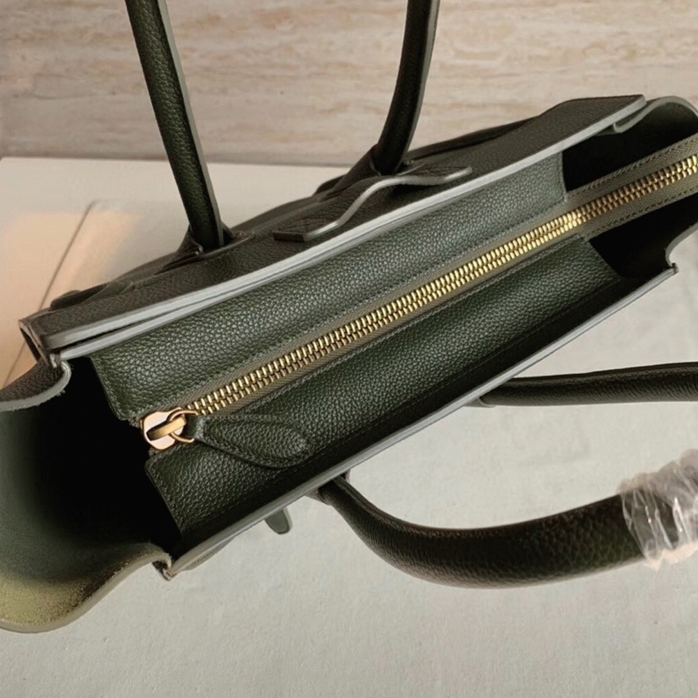 Ce1i*e Micro Luggage Tote Bag Knockoff in Khaki Green