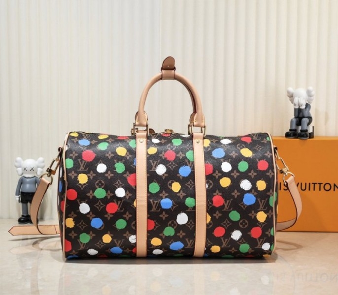 L0vis Vvtt0n X YK Monogram Canvas Keepall Bandouliere 45 Travel Bag