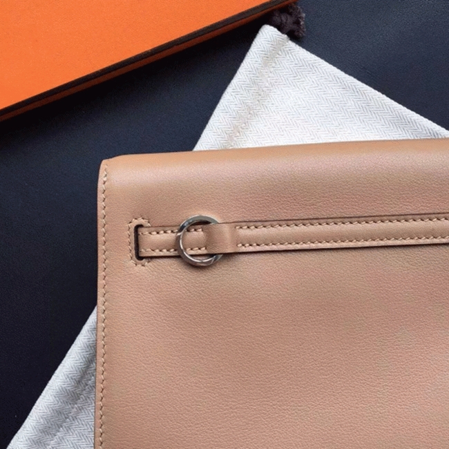 Brown Swift Leather High Quality Replica H**me5 Kelly Danse Classic Purse