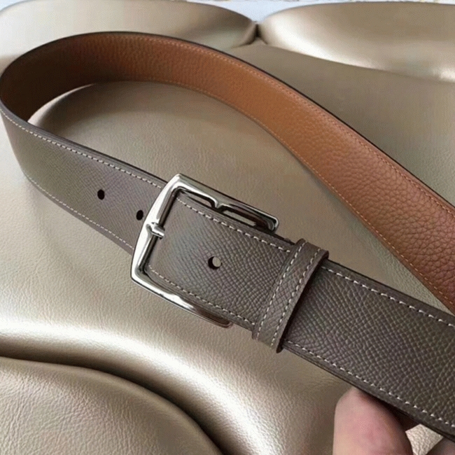 1:1 fake H**me5 Etriviere 40 belt in etoupe color