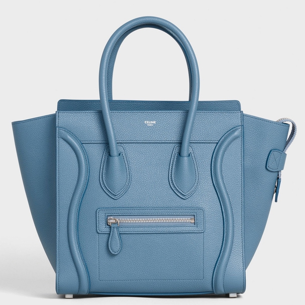 Ce1i*e Micro Luggage Tote Bag Knockoff in Slate Blue