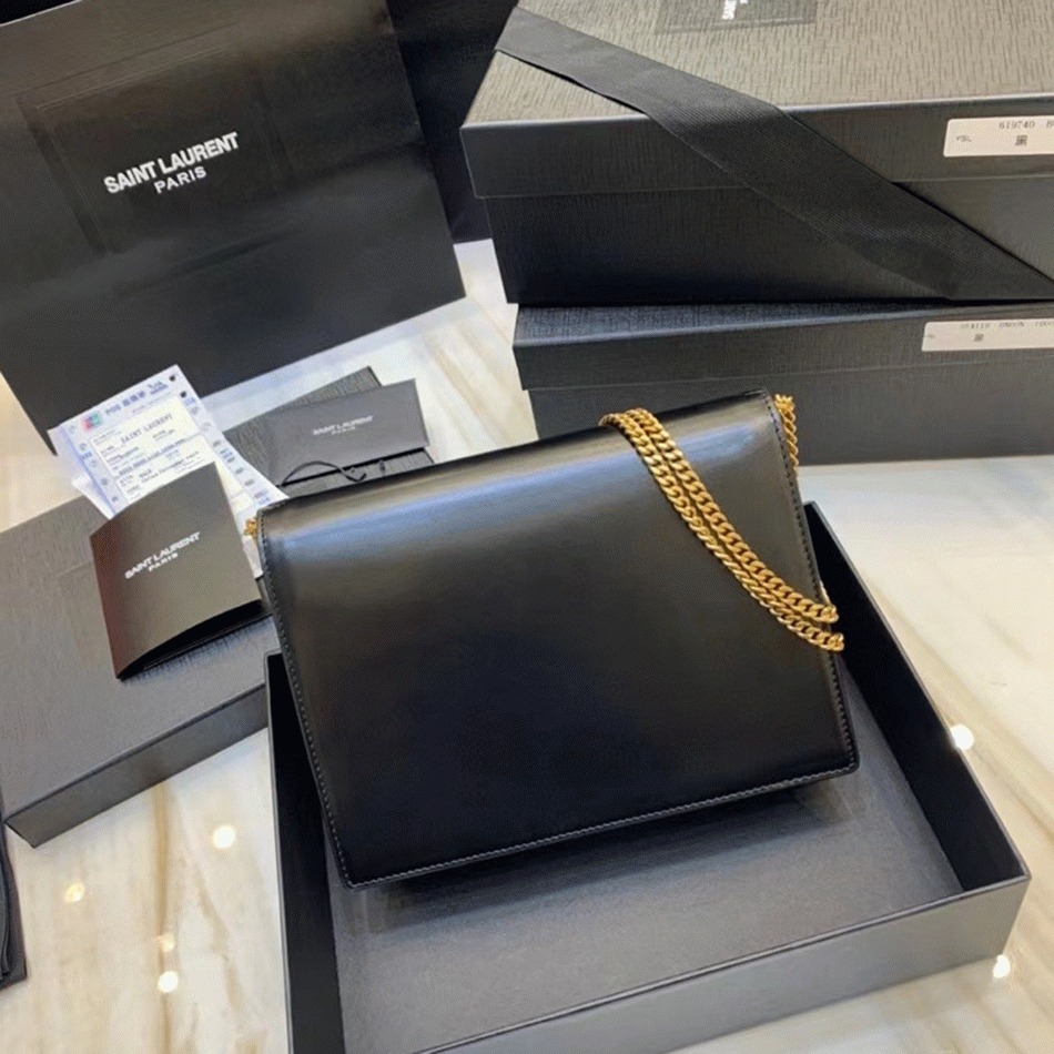 Fake Sa1nt Lau*nt Cassandra Medium Chain Bag Black