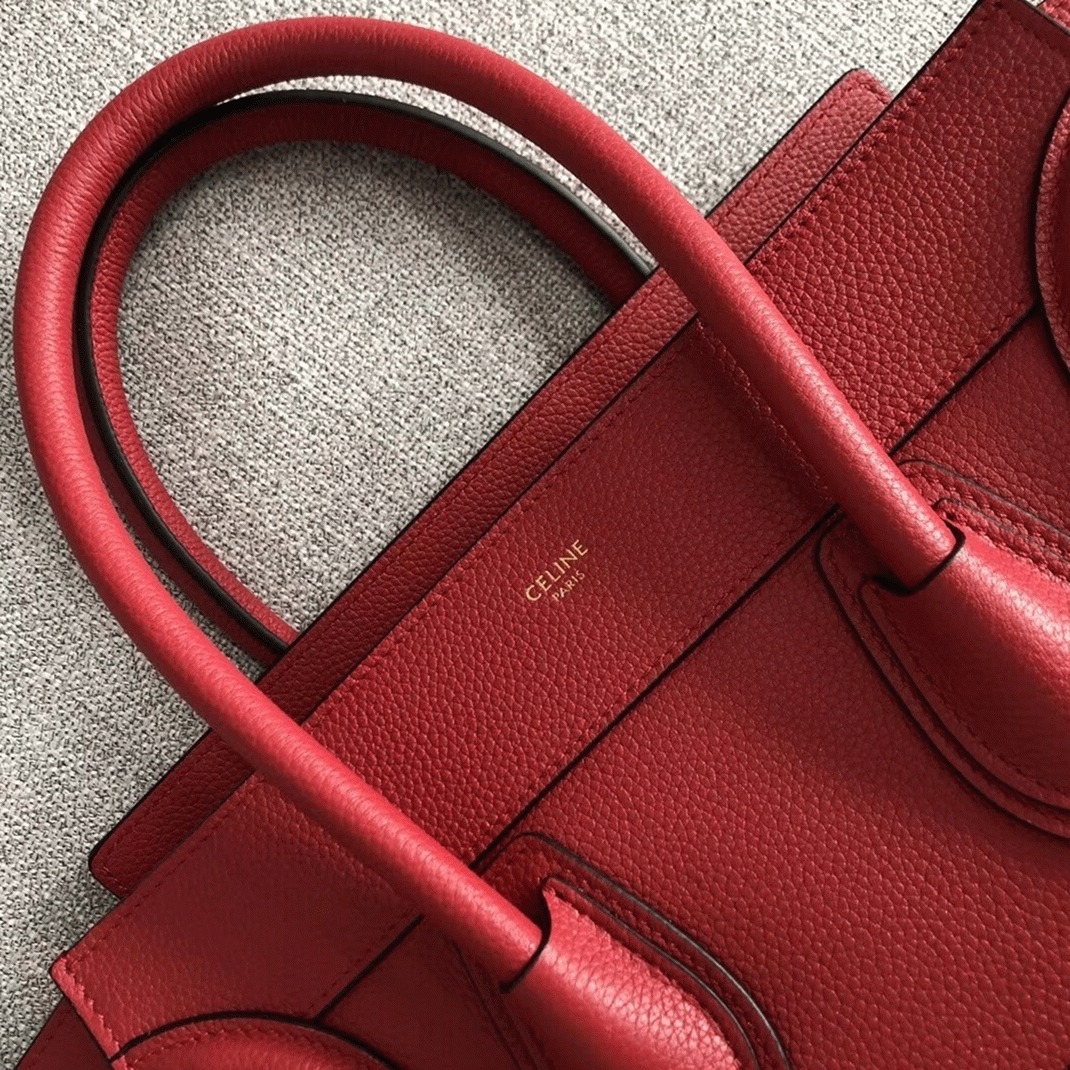 Ce1i*e Micro Luggage Tote Bag Fake in Red