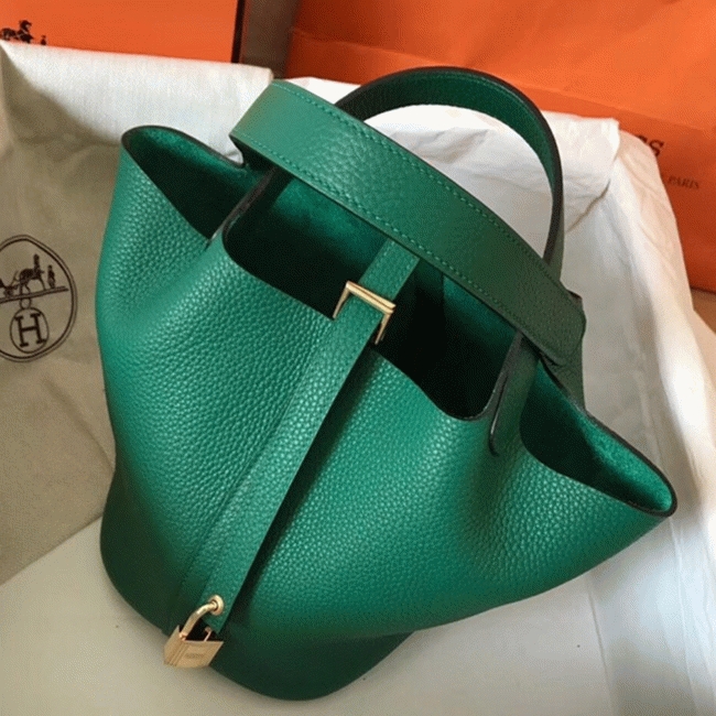 Vert vertigo designer replica H**me5 Picotin Lock 22cm handbag