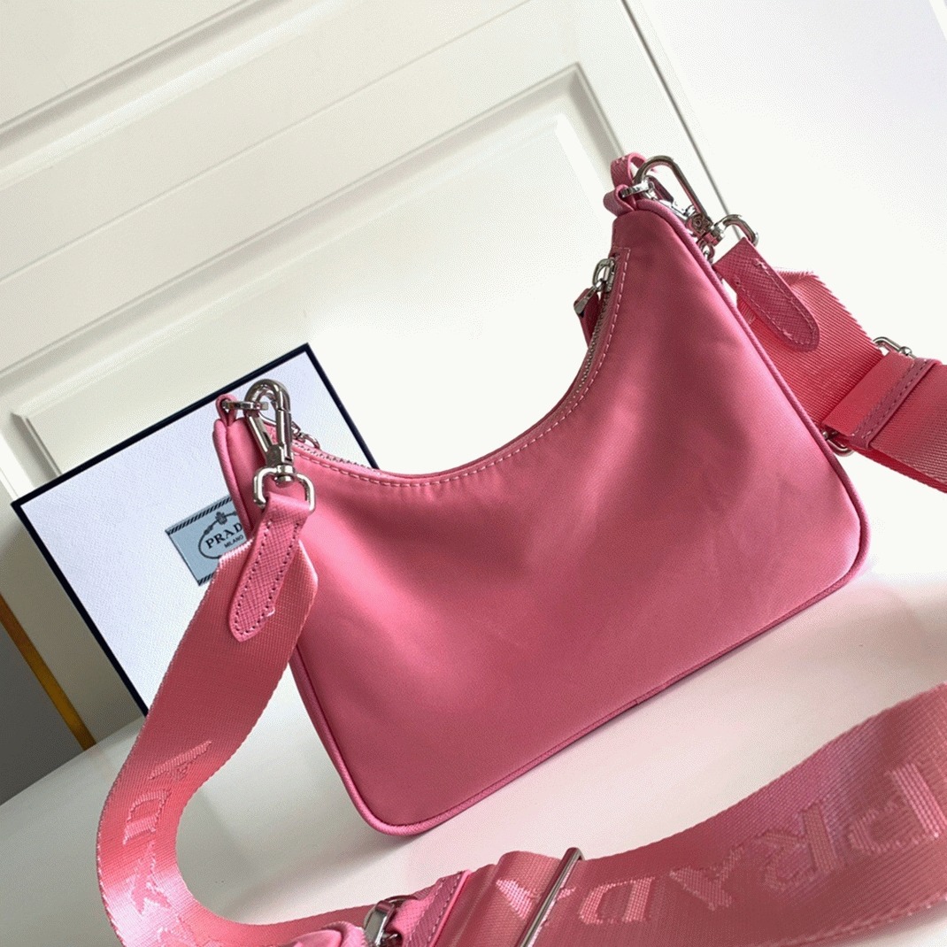 Pra*a Re-Edition Shoulder Bag Knockoff in Pink