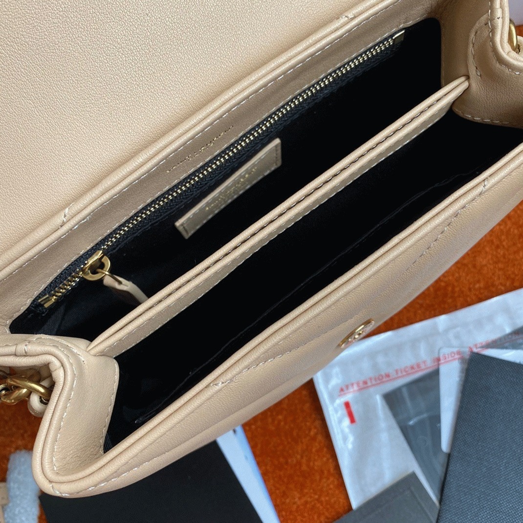 Fake Sa1nt Lau*nt LouLou Toy Strap Bag Beige