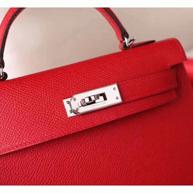 Red Epsom Knockoff Designer H**me5 Kelly 20cm Purse