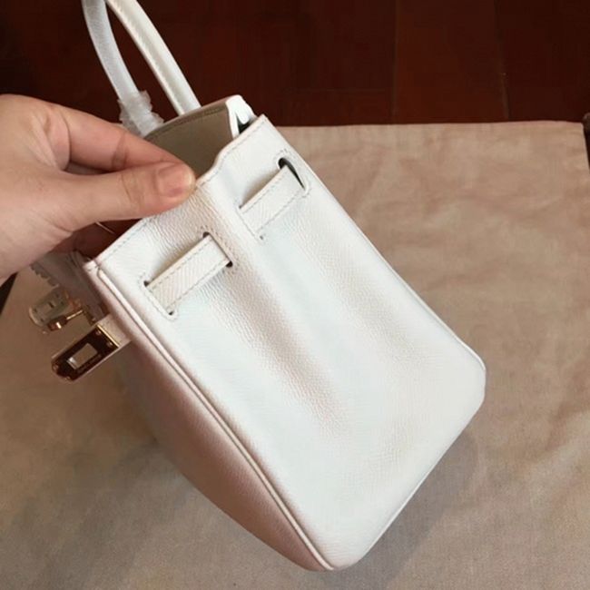 Premium Replica White H**me5 Birkin 25cm Handbag