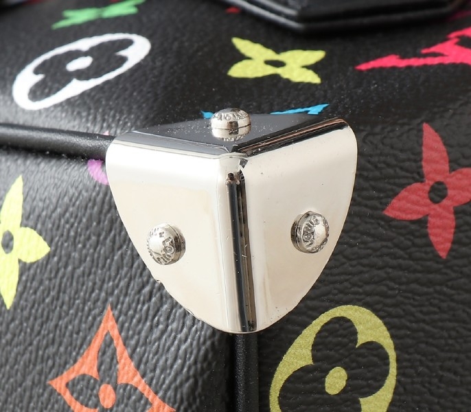 LV X TM Multicolored Speedy Bandouliere 25 In Black