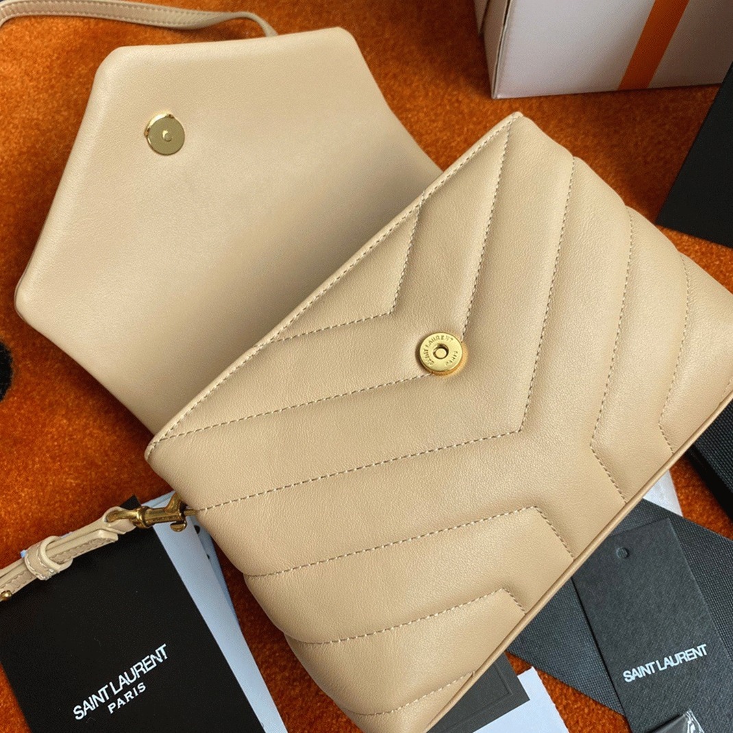 Fake Sa1nt Lau*nt LouLou Toy Strap Bag Beige