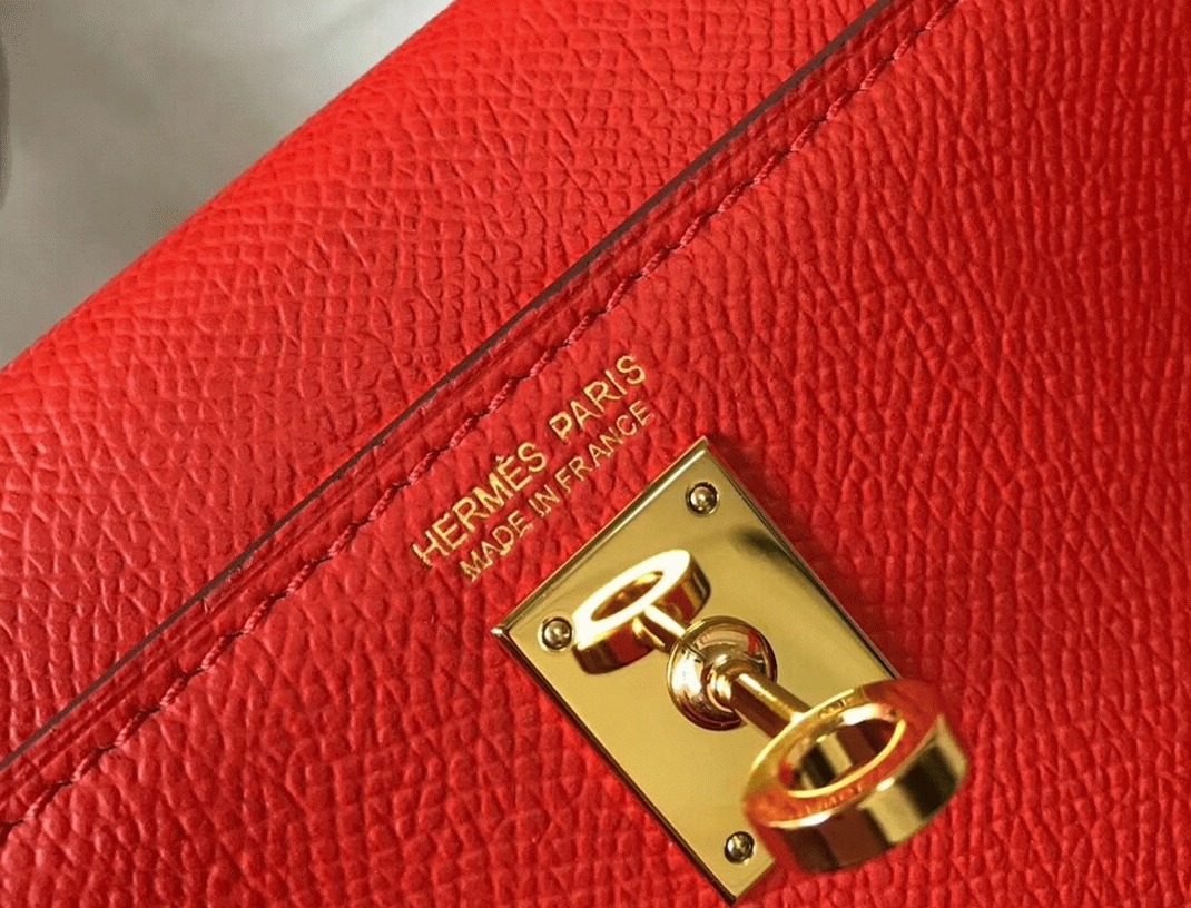 H**me5 Kelly Mini II Bag Replica in Rouge Casaque
