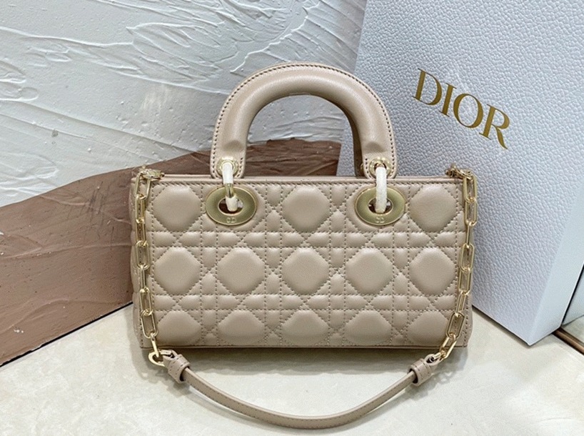 D10r Lady D-Joy Small Bag Replica in Hazelnut