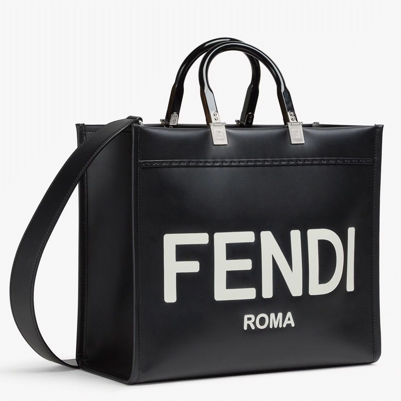 Top Quality Knockoff F**di Sunshine Medium Tote Bag In Noir Calfskin