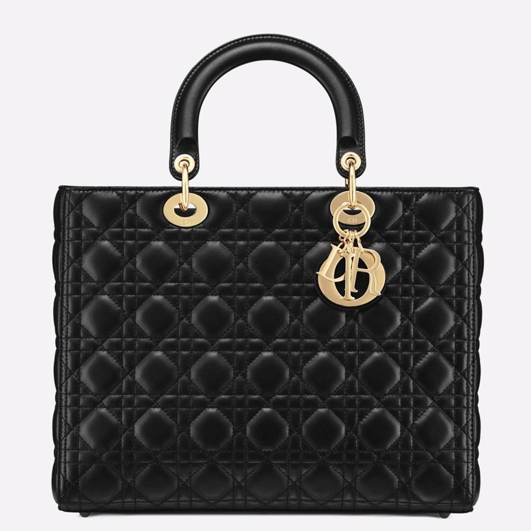 D10r Lady D10r Large Bag Knockoff in Black