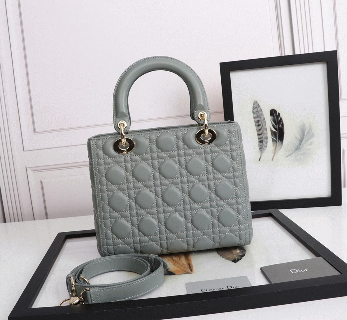 D10r Lady D10r Medium Bag Replica in Grey
